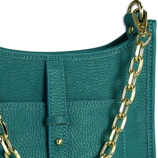 Toscanto Damen Jugend Citytasche Leder Tasche türkis OTT158UT