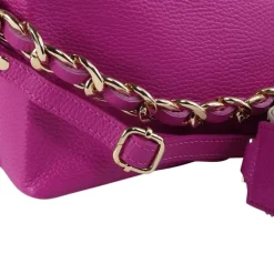Toscanto Damen Jugend Citytasche Leder Tasche pink fuchsia OTT818UP