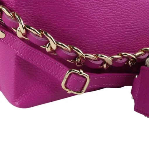 Toscanto Damen Jugend Citytasche Leder Tasche pink fuchsia OTT818UP