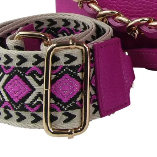 Toscanto Damen Jugend Citytasche Leder Tasche pink fuchsia OTT818UP