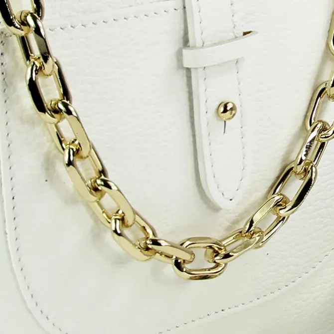 Toscanto Damen Jugend Citytasche Leder Tasche weiß OTT158UW