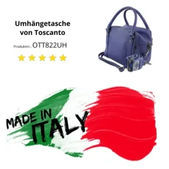 Toscanto Damen Jugend Citytasche Leder Tasche blau OTT822UH