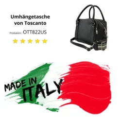 Toscanto Damen Jugend Citytasche Leder Tasche schwarz OTT822US