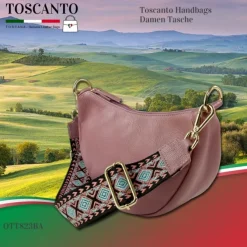 Toscanto Damen Jugend Citytasche Leder Tasche rosa OTT823BA