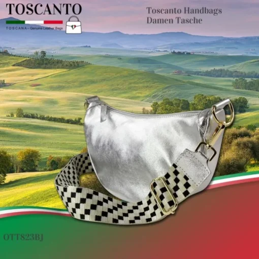 Toscanto Damen Jugend Citytasche Leder Tasche silber OTT823BJ