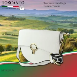 Toscanto Damen Jugend Citytasche Leder Tasche weiß OTT824UW