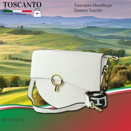 Toscanto Damen Jugend Citytasche Leder Tasche weiß OTT824UW