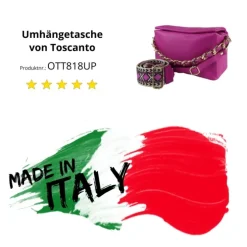 Toscanto Damen Jugend Citytasche Leder Tasche pink fuchsia OTT818UP