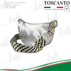 Toscanto Damen Jugend Citytasche Leder Tasche silber OTT823BJ