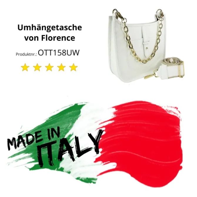 Toscanto Damen Jugend Citytasche Leder Tasche weiß OTT158UW