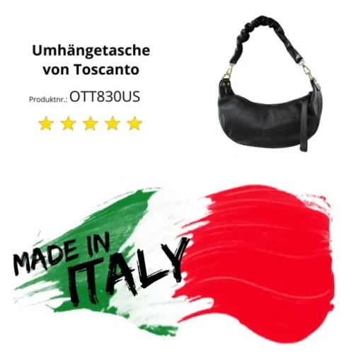 Toscanto Damen Jugend Citytasche Leder Tasche schwarz OTT830US