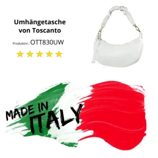 Toscanto Damen Jugend Citytasche Leder Tasche weiß OTT830UW