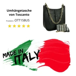 Toscanto Damen Jugend Citytasche Leder Tasche schwarz OTT158US