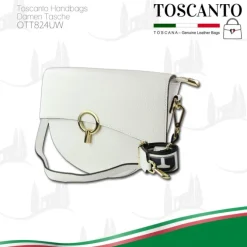 Toscanto Damen Jugend Citytasche Leder Tasche weiß OTT824UW