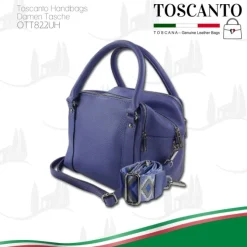 Toscanto Damen Jugend Citytasche Leder Tasche blau OTT822UH