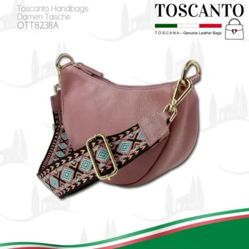 Toscanto Damen Jugend Citytasche Leder Tasche rosa OTT823BA