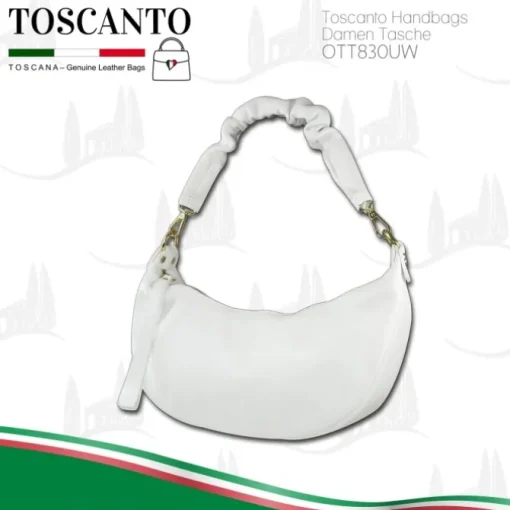 Toscanto Damen Jugend Citytasche Leder Tasche weiß OTT830UW