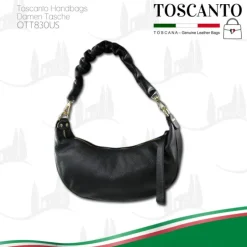 Toscanto Damen Jugend Citytasche Leder Tasche schwarz OTT830US