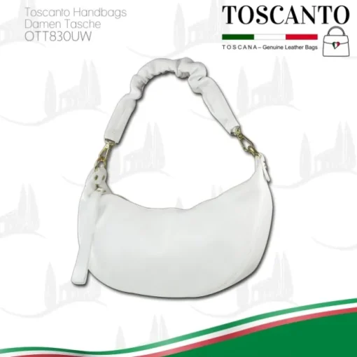 Toscanto Damen Jugend Citytasche Leder Tasche weiß OTT830UW