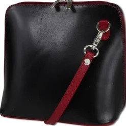 Toscanto Damen Leder Tasche schwarz rot OTT109US