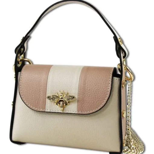Toscanto Damen Leder Tasche beige rosa OTT833UIA