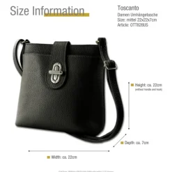 Toscanto Damen Leder Tasche schwarz OTT828US