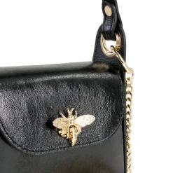 Toscanto Damen Leder Tasche schwarz metallic OTTM805UM