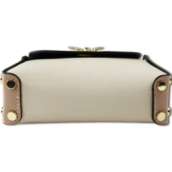 Toscanto Damen Leder Tasche beige rosa OTT833UIA