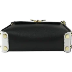 Toscanto Damen Leder Tasche schwarz weiß OTT833USW