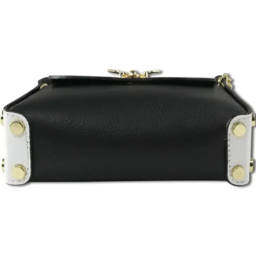 Toscanto Damen Leder Tasche schwarz weiß OTT833USW