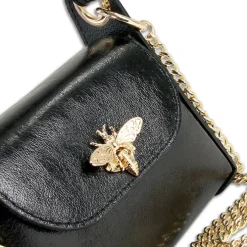 Toscanto Damen Leder Tasche schwarz metallic OTTM805UM