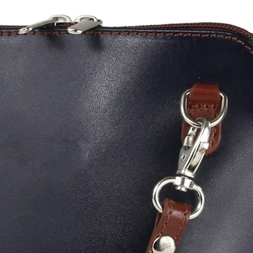 Toscanto Damen Leder Tasche blau braun OTT109UB