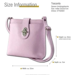 Toscanto Damen Leder Tasche lila OTT828UV