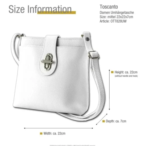 Toscanto Damen Leder Tasche weiß OTT828UW