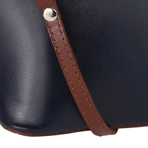 Toscanto Damen Leder Tasche blau braun OTT109UB