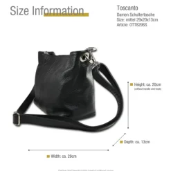 Toscanto Damen Leder Tasche schwarz OTT829SS