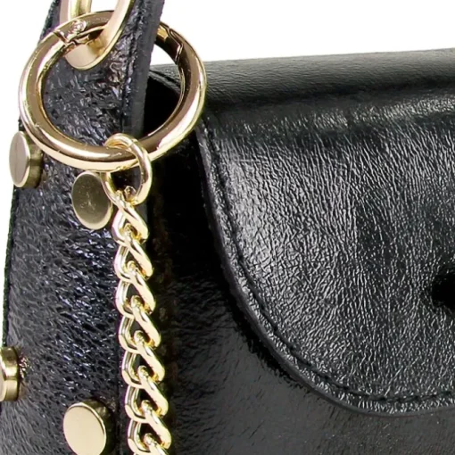 Toscanto Damen Leder Tasche schwarz metallic OTTM805UM