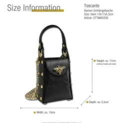 Toscanto Damen Leder Tasche schwarz OTTM802US