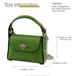 Toscanto Damen Leder Tasche grün OTT817UL