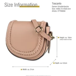 Toscanto Damen Leder Tasche rosa OTT806SA