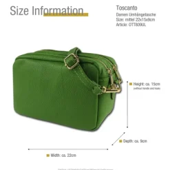 Toscanto Damen Leder Tasche hellgrün OTT809UL