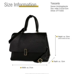 Toscanto Damen Leder Tasche schwarz OTT153US