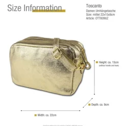 Toscanto Damen Leder Tasche gold OTT809UZ