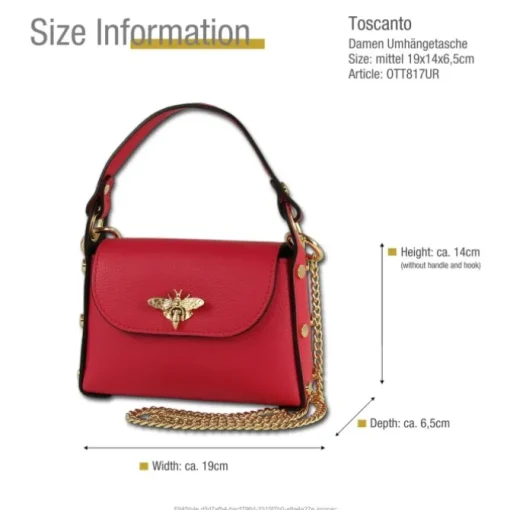 Toscanto Damen Leder Tasche rot OTT817UR