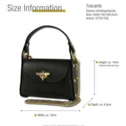 Toscanto Damen Leder Tasche schwarz OTT817US