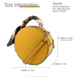Toscanto Damen Leder Tasche gelb OTT819SY