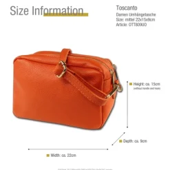 Toscanto Damen Leder Tasche orange OTT809UO