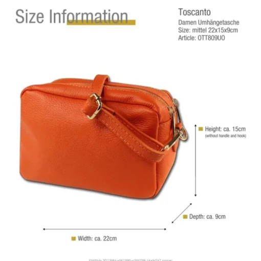 Toscanto Damen Leder Tasche orange OTT809UO
