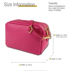 Toscanto Damen Leder Tasche pink OTT809UP