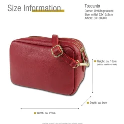 Toscanto Damen Leder Tasche rot OTT809UR